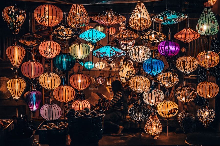 Lots of multi-coloured lanterns at Hoi An Night Market, Vietnam