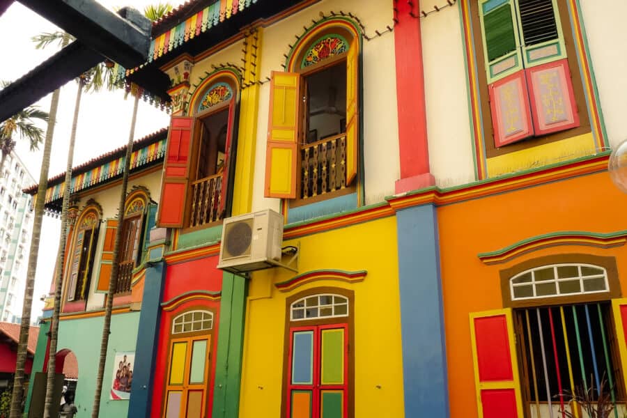 Colourful exterior of the shops on Arab Street in Bugis & Kampong Glam, Singapore
