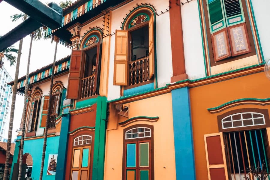 Colourful exterior of the shops on Arab Street in Bugis & Kampong Glam, Singapore