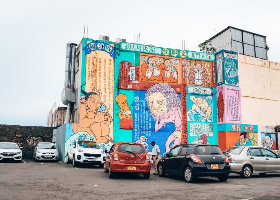 Colourful street art in Chinatown in Port Louis