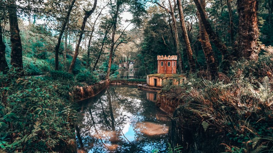 Duck castles in Pena Park, day trip to Sintra from Lisbon, Portugal