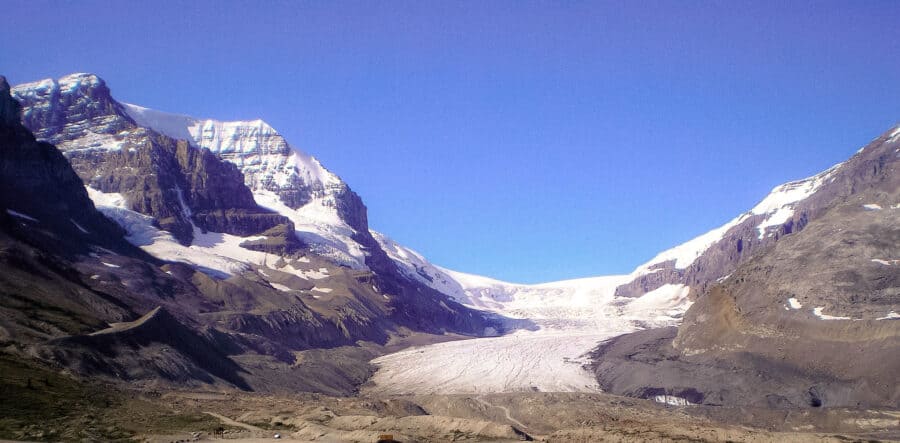 The jaw-dropping Columbia Icefield on the road between Banff and Jasper is a must stop!
