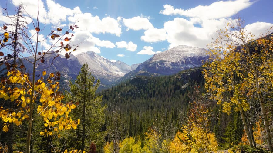 Snow-capped peaks of the Rocky Mountain National Park, Colorado