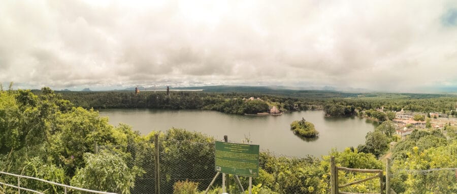 Panoramic viewpoint over Ganga Talao and Grand Bassin, Mauritius