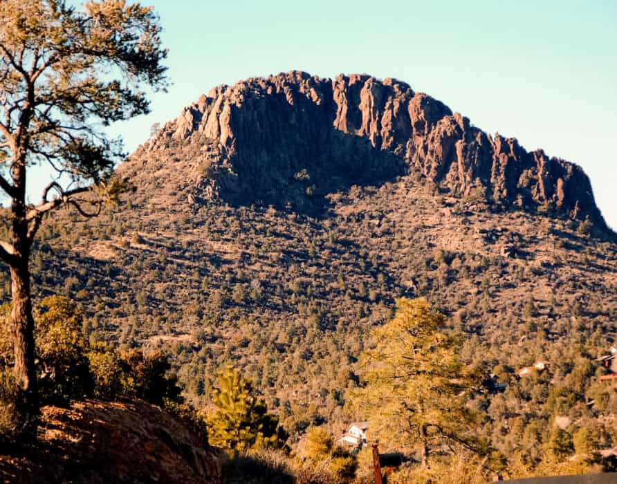 The imposing Thumb Butte in Prescott