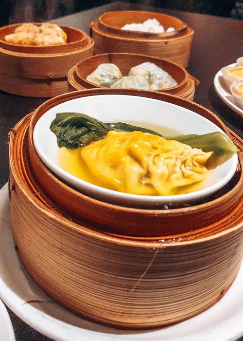 Baskets of tasty dim sum at Dumpling's Legend, London Chinatown, Soho, England, UK