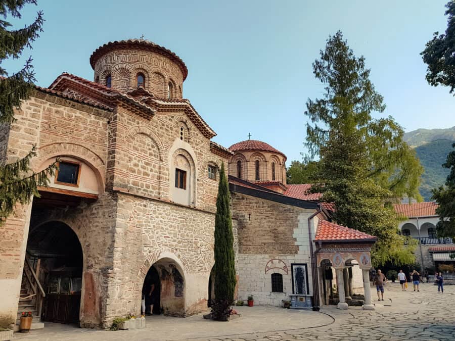 Exterior of the Bachkovo Monastery in Plovdiv, Bulgaria