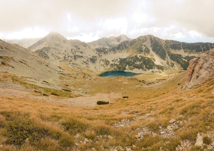 One of the dark blue glacial lakes on Mount Vihren was one of the most beautiful places to visit in Bulgaria