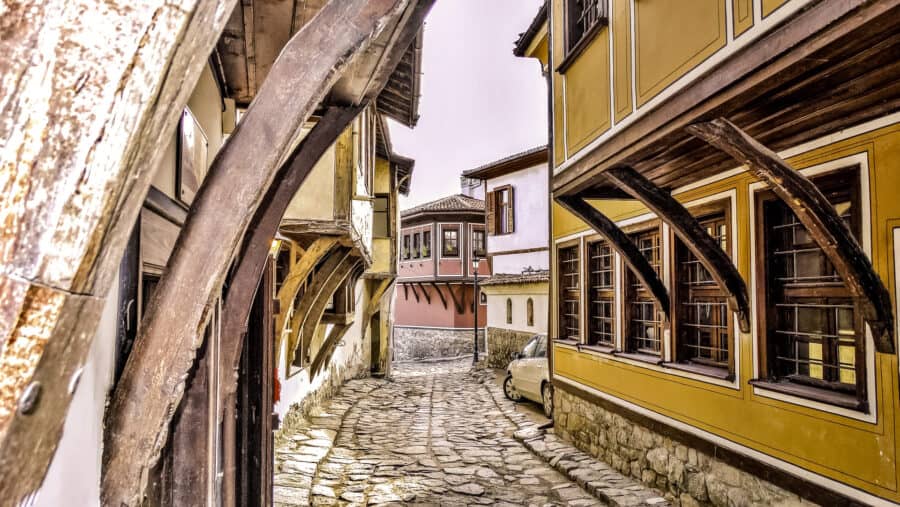 The colourful buildings lining the narrow cobbled streets of Plovdiv's Old Town was one of our favourite places to visit in Bulgaria