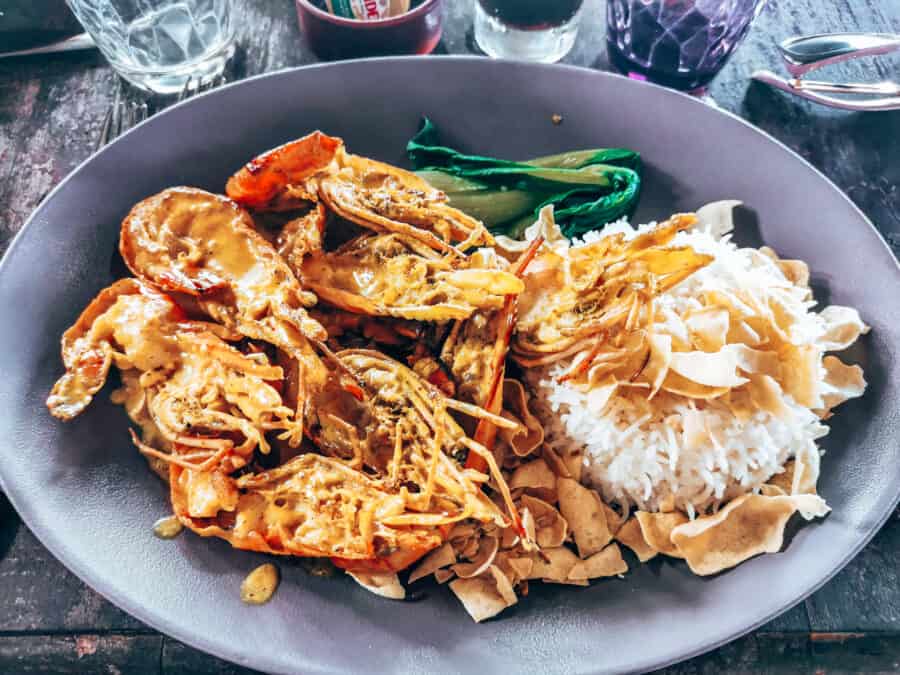 Delicious prawns at Le Chamarel Restaurant is one of the best reasons to visit Mauritius