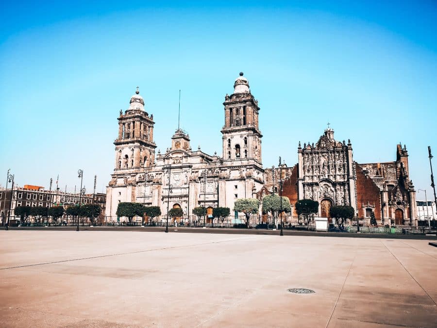 Mexico City Metropolitan Cathedral in the Historic Centre on the massive Zocalo Plaza, Mexico City Guide