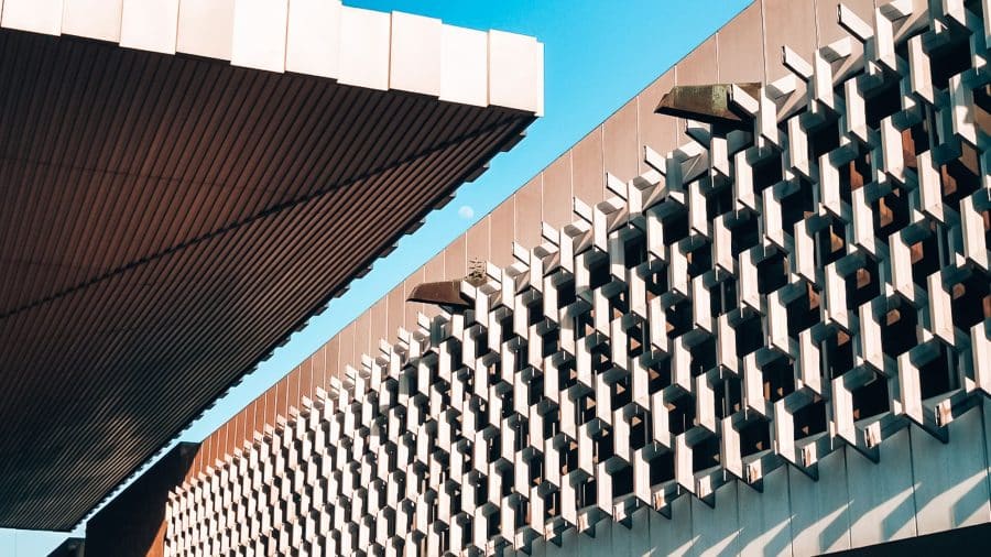 Interesting architecture on Mexico City's Museo Nacional de Antropología