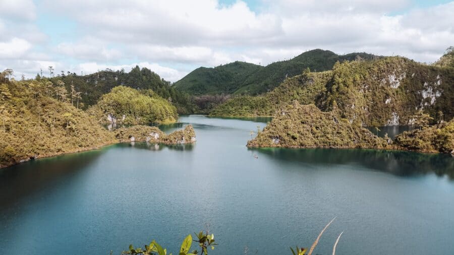 The forested Lagunas de Montebello National Park in San Cristobal is one of the most beautiful places on your Mexico itinerary