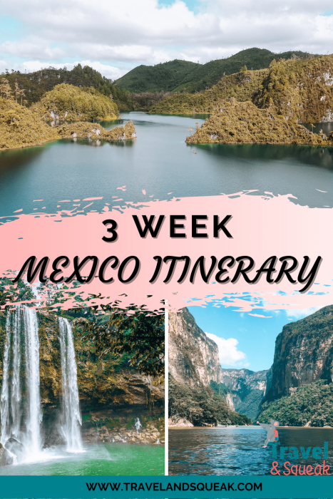 Pin this 3 week Mexico itinerary for later