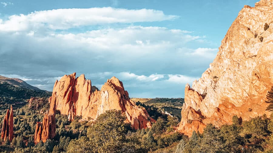 The dramatic red rocks of the Garden of the Gods is one of the most spectacular places to visit in Colorado