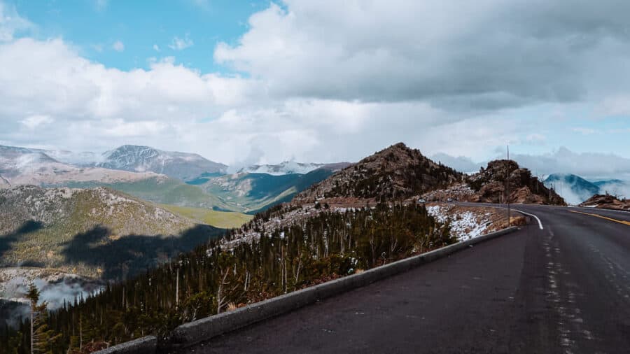 The Trailridge Road across the Rocky Mountain National Park is one of the top places to visit in Colorado