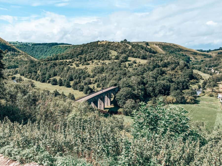 Amazing view across Headstone Viaduct, Monsal Trail, Peak District, UK