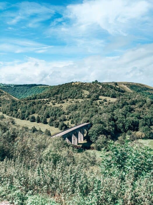 Amazing view across Headstone Viaduct, Monsal Trail, Peak District, UK