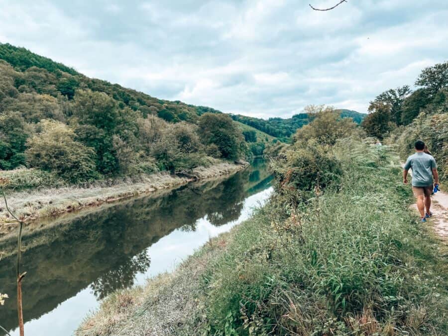 The River Wye is a beautiful place for countryside walks, The Wye Valley, Wales, UK