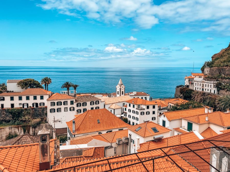 The vibrant red roofs over Ponta do Sol, Madeira, Portugal