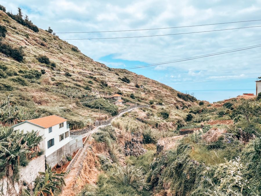 The view from the road to the trail to Calhau da Lapa, Madeira, Portugal