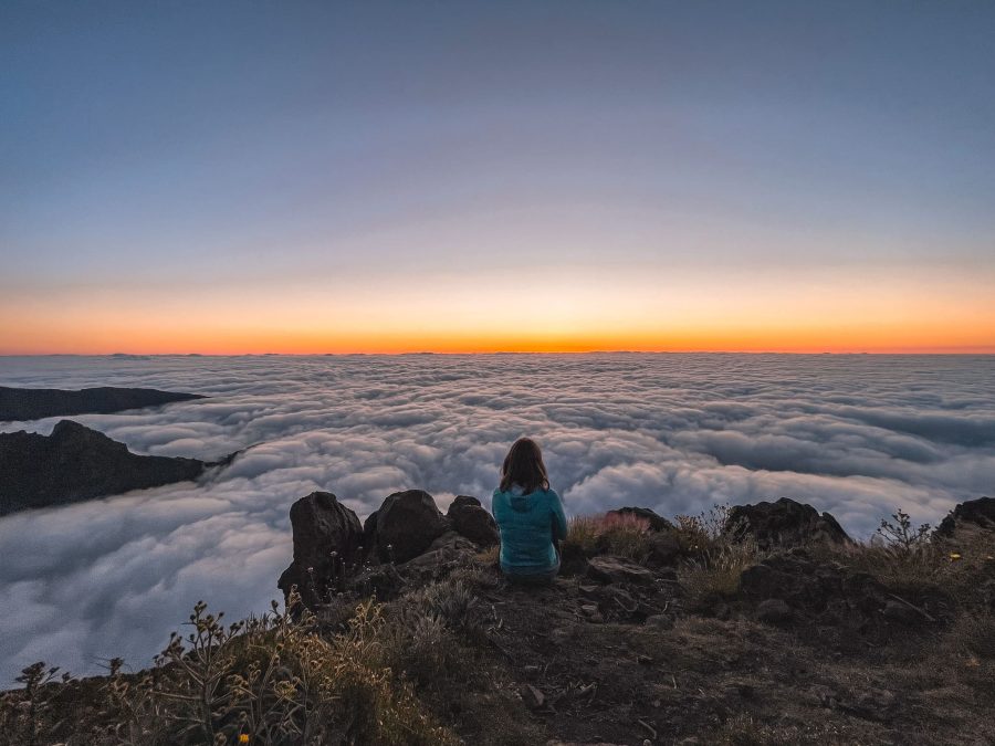 The golden sky at Sunrise at Pico do Arieiro, Things to do in Madeira, Portugal