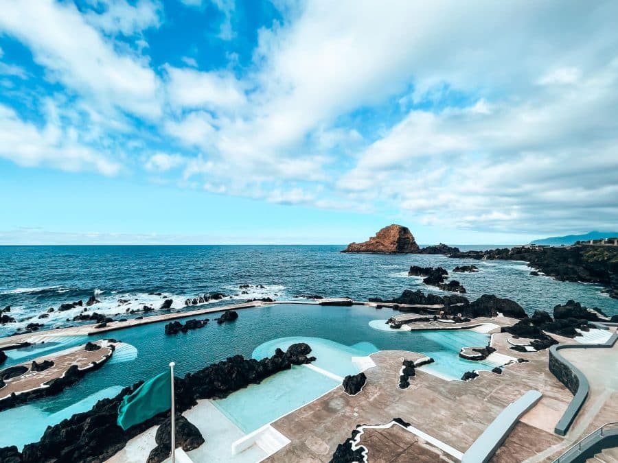 The rocky natural pools of Porto Moniz with the ocean beyond, best things to do in Madeira, Portugal