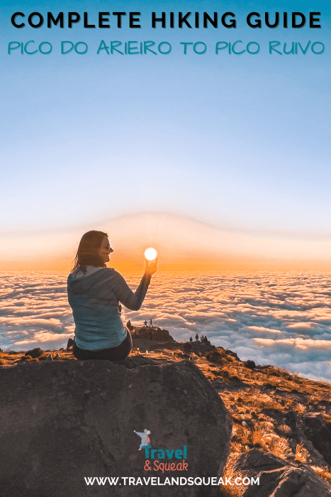 A pin on Pico do Arieiro to Pico Ruivo, best hikes in Madeira, Portugal