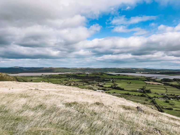 Rolling green countryside at Sir John Barrow Monument, Ulverston, Places to Visit in the Lake District