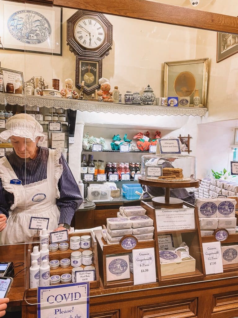 Inside the Grasmere Gingerbread shop in the Lake District National Park, England, UK