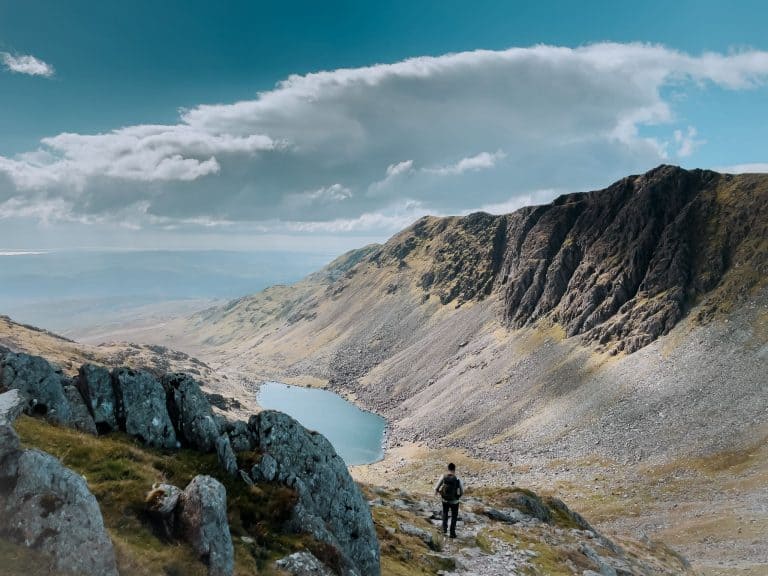 Going hiking is one of the best things to do in the Lake District rewarding you with amazing views over the surrounding mountains, Lake District, England, UK