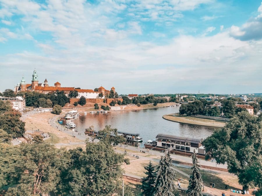 Red-roofed Wawel Castle on the Vistula River, best things to do in Krakow, Poland