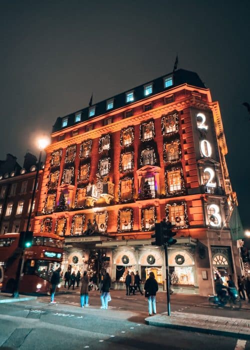 Fortnum & Mason as a giant advent calendar, London Christmas decorations 2024