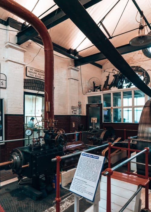 The original Marshall steam engine at the Walthamstow Pumphouse Museum, East London