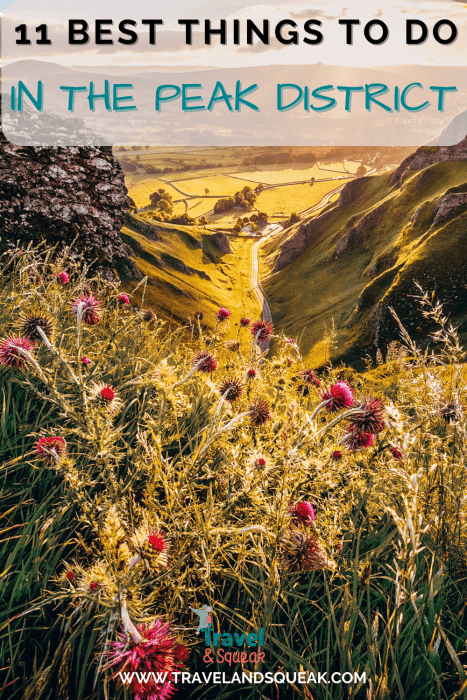 A pin on the best things to do in the Peak District, Derbyshire with an image of the stunning Winnats Pass