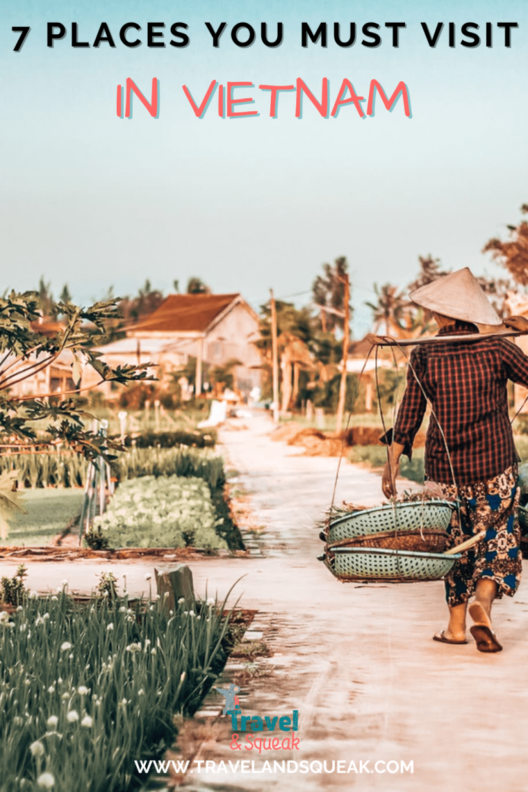 Pin on the best of Vietnam with an image of a local man walking through the Hoi An countryside