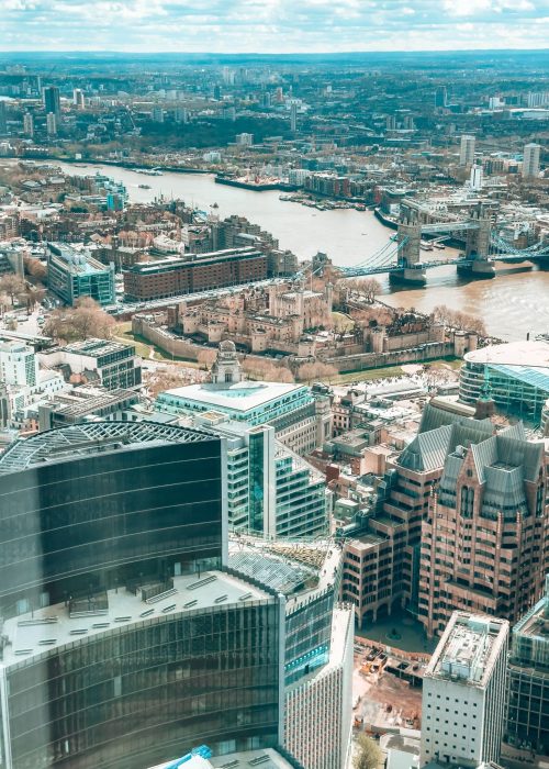 Looking down over Tower Bridge, The Tower of London, The Garden at 120 and The River Thames, The Lookout, Free viewing platforms in London