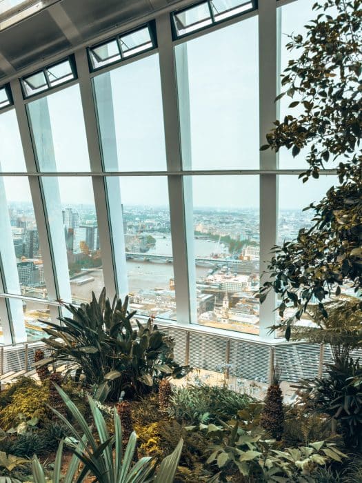 View across West London and the River Thames from the Sky Garden, one of the best free viewpoints in London