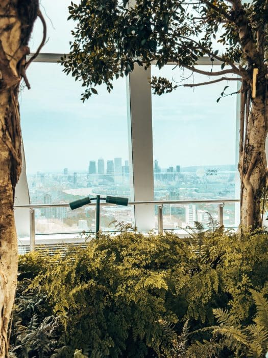 The view of the Canary Wharf skyline from the Sky Garden is one of the best views of London