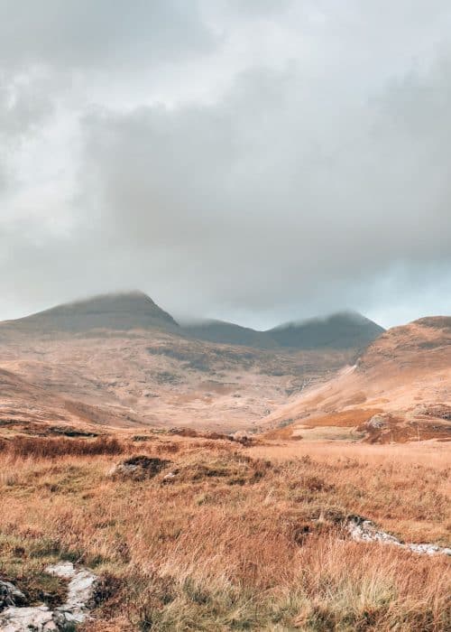 The dramatic peak of Ben More and surrounding mountains, Isle of Mull, Scotland