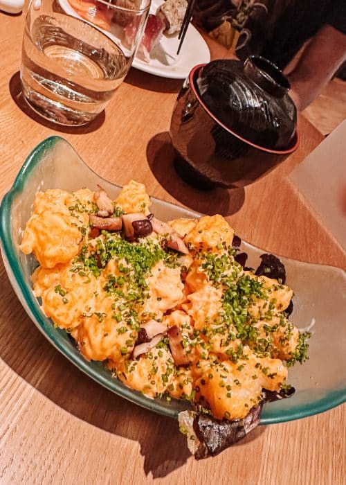 A bowl of crispy tempura, Nobu Weekend Brunch, Shoreditch, London