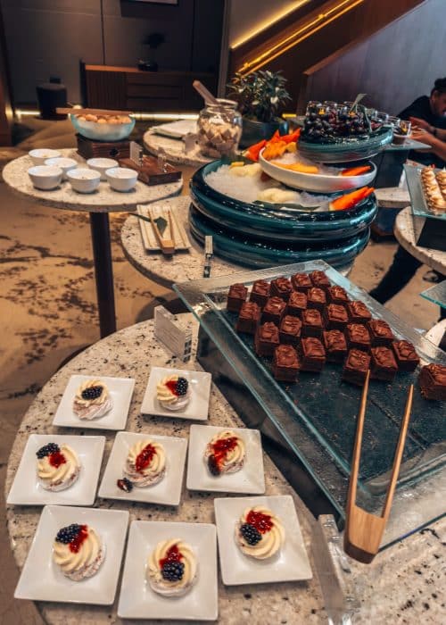 A selection of desserts at Nobu Weekend Brunch Buffet, Shoreditch, London