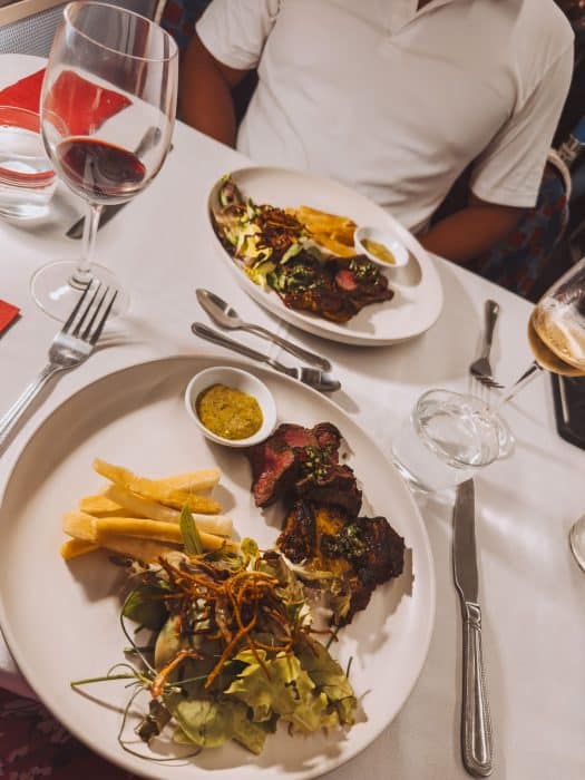 The beef and chicken for third course at Walthamstow Supperclub, London