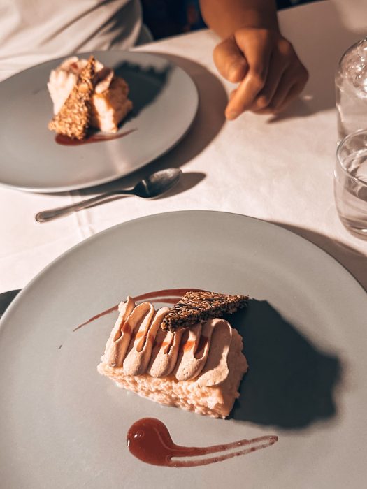 Dessert course at the Walthamstow Supperclub, London