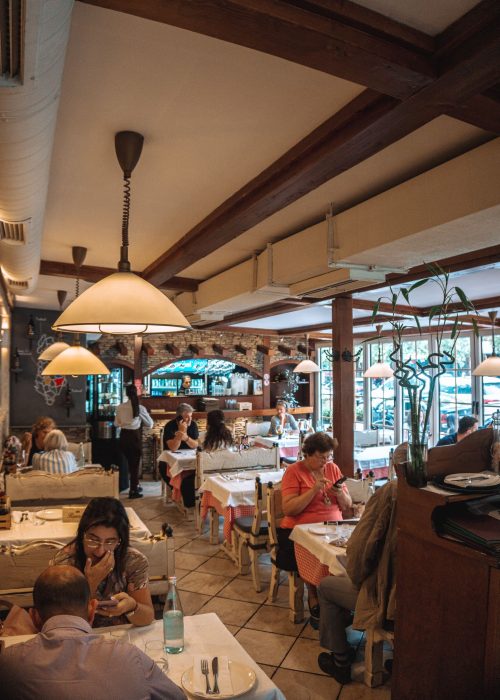 Charming interior of Era Restaurant, Tirana, Albania