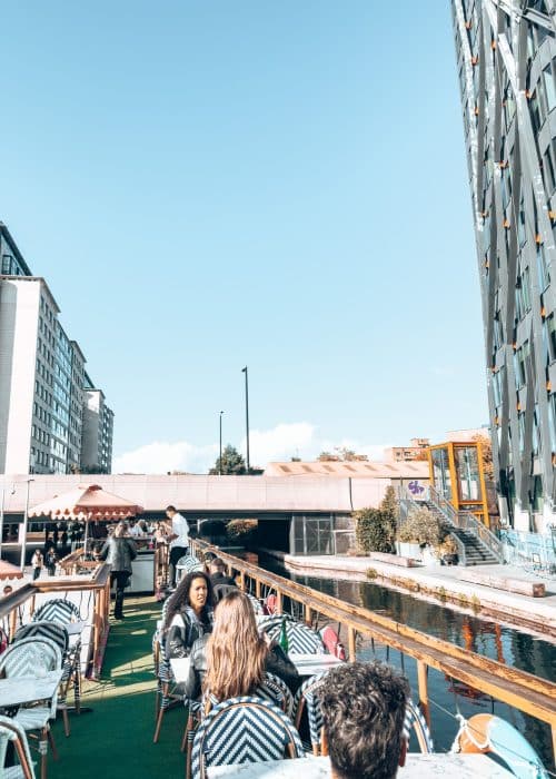 On top of the Darcie & May Green barge overlooking Regent's Canal, Paddington, London Itinerary