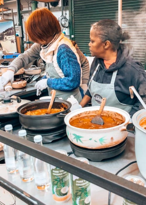 A street food stall at Borough Market, London Itinerary