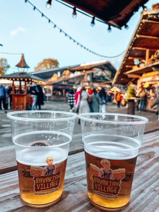 Beers in the Bavarian Village at Winter Wonderland, best London Christmas Markets