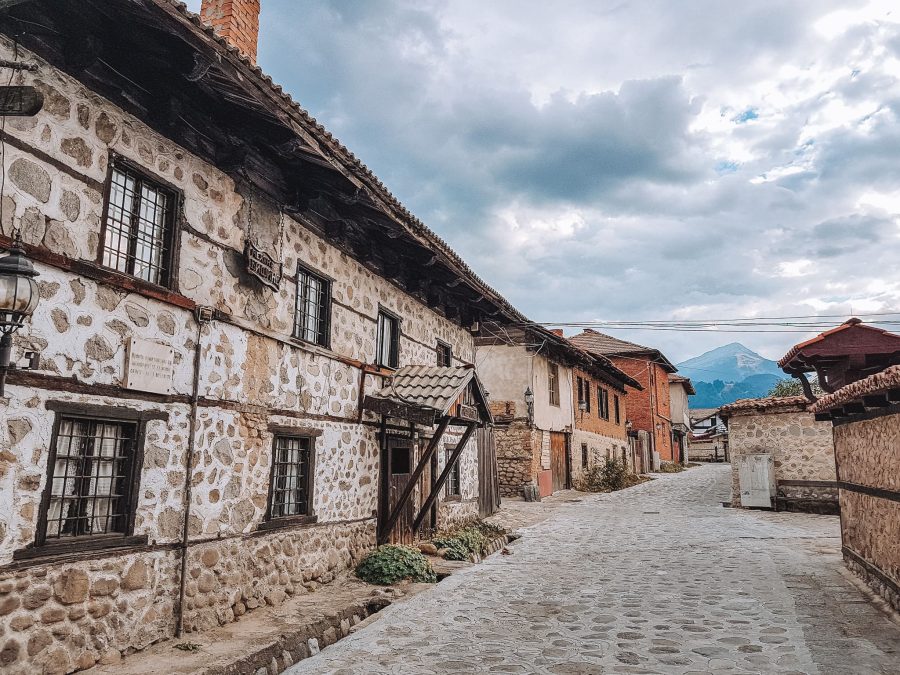 Cobbled streets and stone buildings in Bansko Old Town, best things to see in Bulgaria