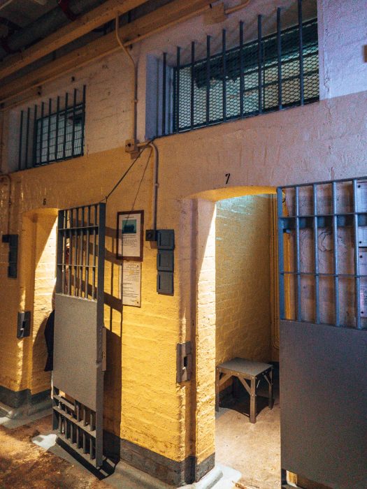 Tiny prison cells at Tai Kwun, Hong Kong